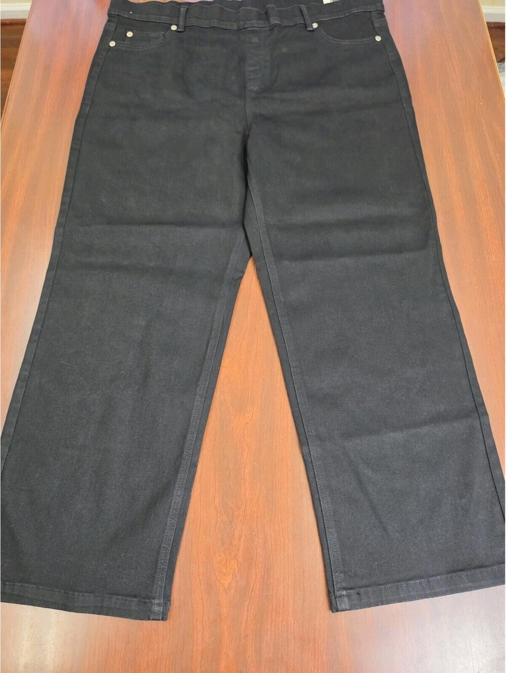 NWT 32 Degrees Heat XXL Black Stretch Denim Pants 28" Inseam Casual Comfort